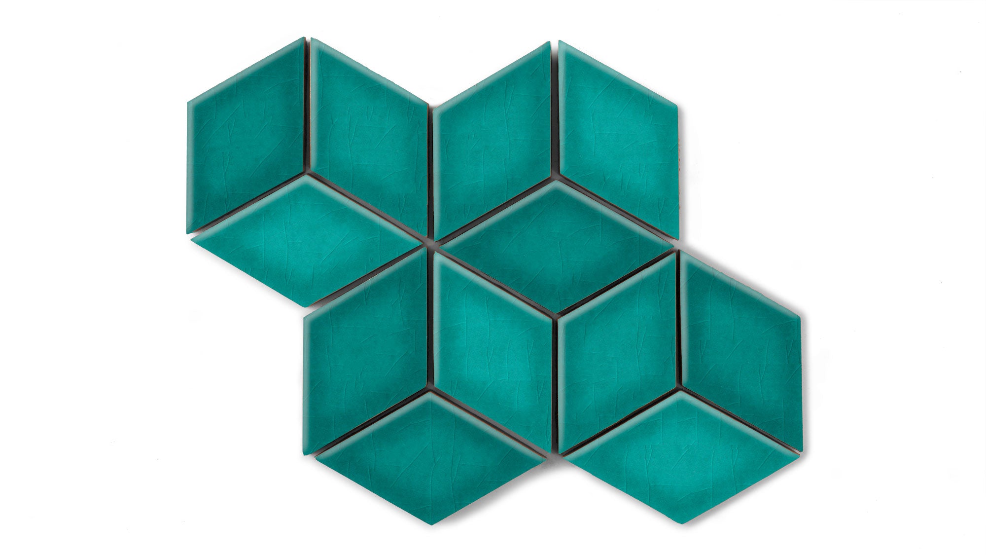 Small Diamond Sheeted - Escher Original Ceramic Mosaic Tile in Bora Bora Gloss