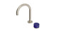 Foundry One Handle Deck Mount Gooseneck Lavatory Faucet with Groove Ceramic Knob Handle in Satin Nickel