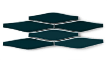 Wave Original Ceramic Tile in Caspian Sea Gloss