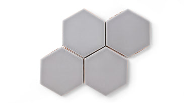 6" Hexagon Original Ceramic Tile in Dust Storm Gloss