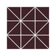 3" Triangle Sheeted - Quadrant Original Ceramic Mosaic Tile in Redwood