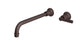 Emerson One Handle Wall Mount 12" Lavatory Faucet with Classic Lever Handle in Architectural Copper
