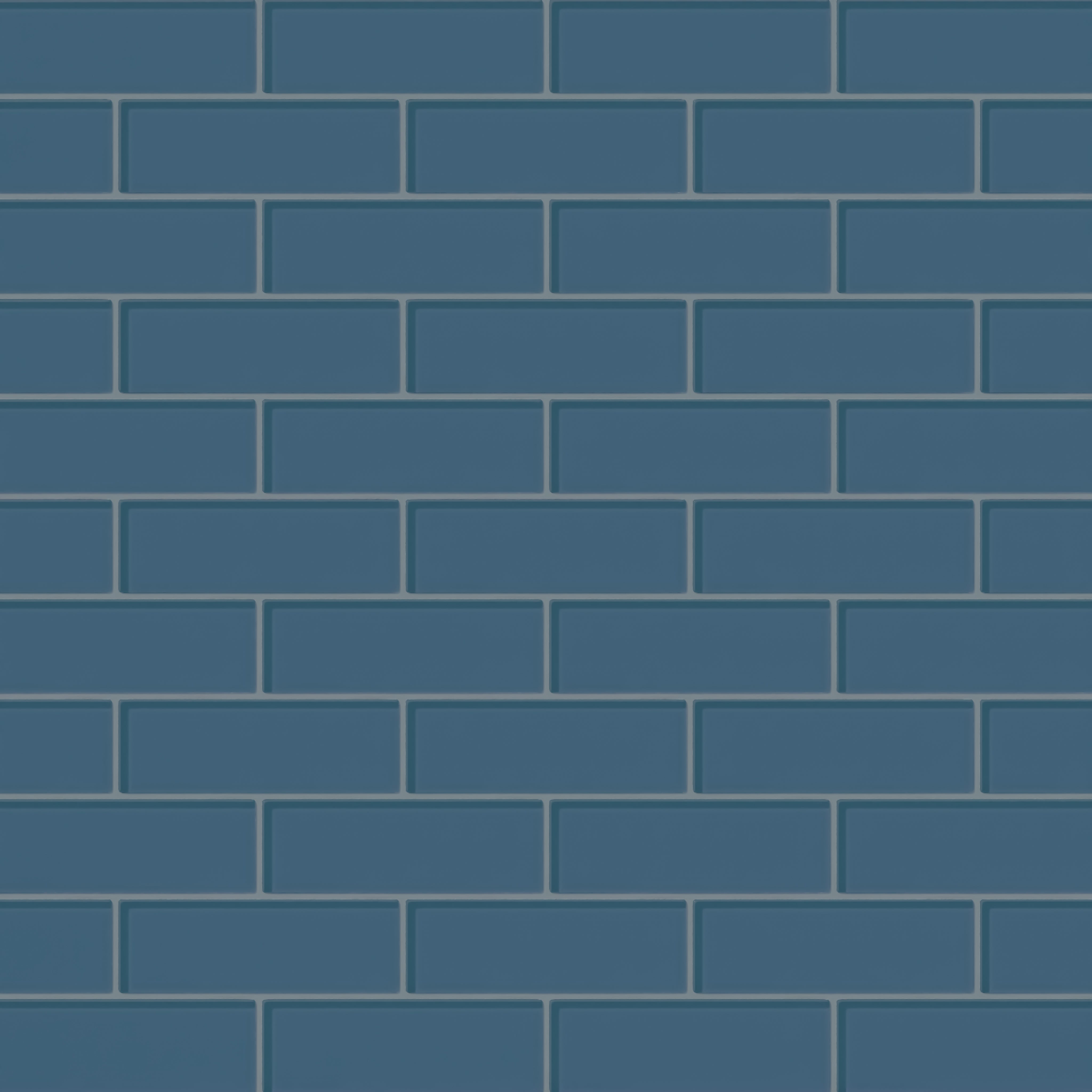 2x6 Glass Tile in Blue Jay Gloss