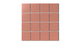 3x3 Straight Set Sheeted Natural Press Ceramic Mosaic Tile in Madder Red Matte