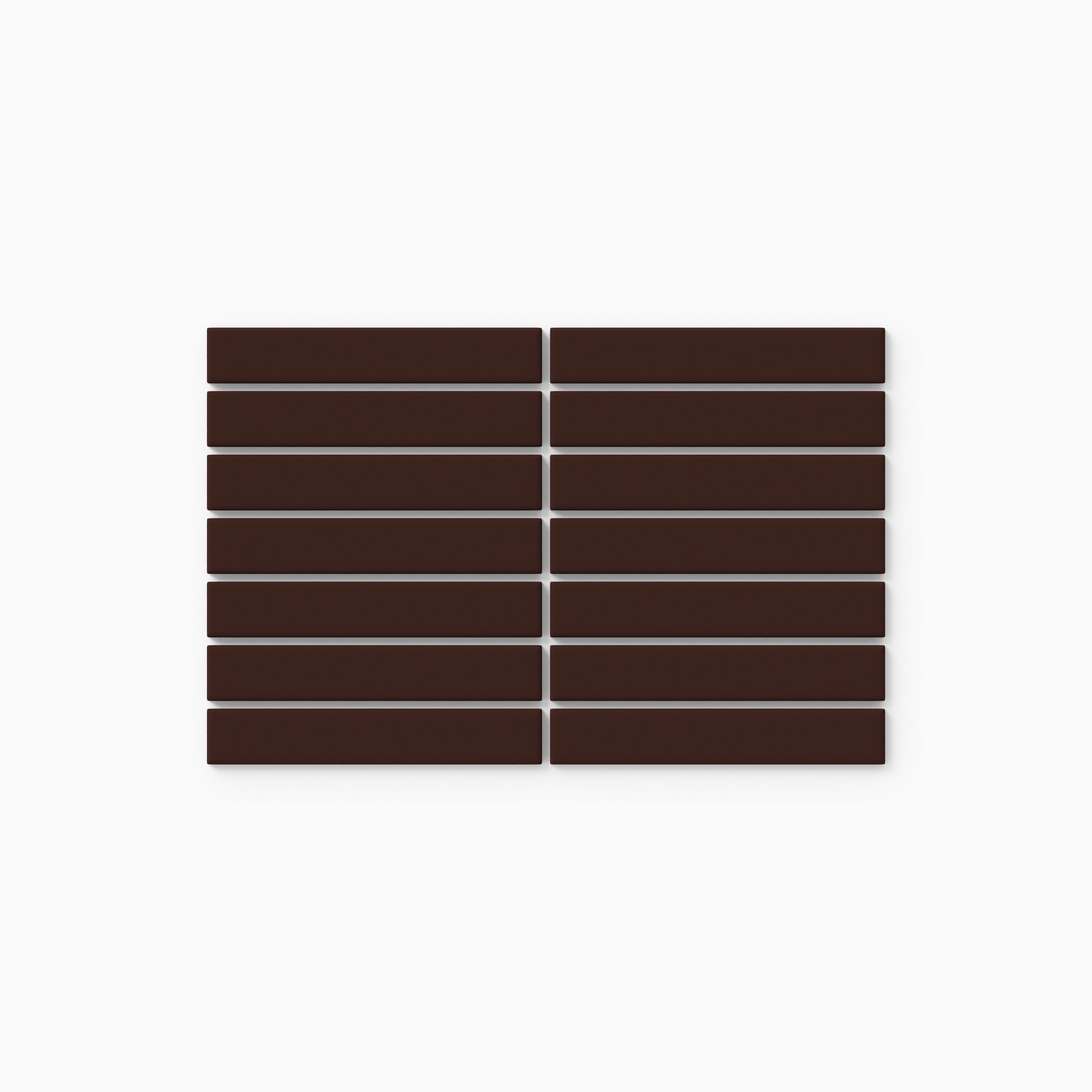1x6 Straight Set Sheeted Original Ceramic Mosaic Tile in Garnet Matte