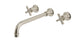 Emerson Two Handle Wall Mount 12" Lavatory Faucet with Classic Cross Handles in Satin Nickel