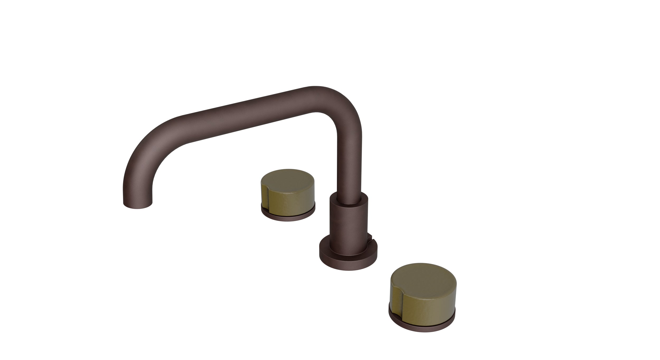 Foundry Two Handle Deck Mount Squaretop Bath Trim with Groove Ceramic Knob Handles in Architectural Copper