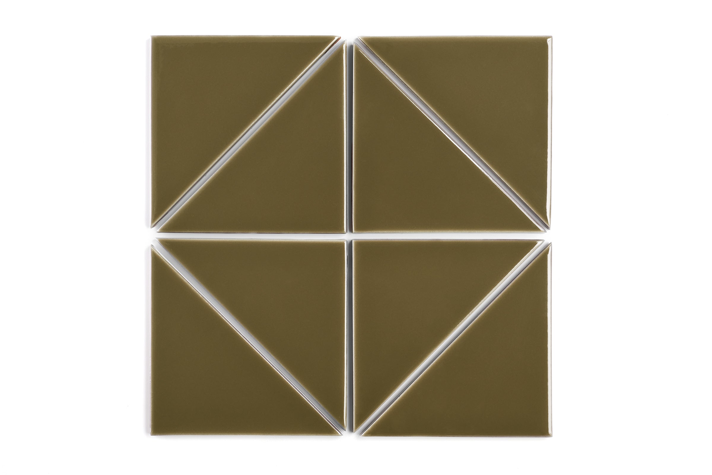 6" Triangle Original Ceramic Tile in Chaparral Gloss
