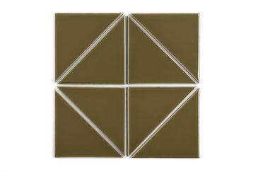 6" Triangle Original Ceramic Tile in Chaparral Gloss
