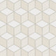 Small Diamond Escher Sheeted Original Ceramic Tile in Calcite Matte, Sand Dune Matte & Feldspar Matte