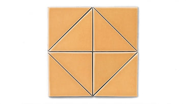 6" Triangle Original Ceramic Tile in Koi Gloss