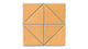 6" Triangle Original Ceramic Tile in Koi Gloss
