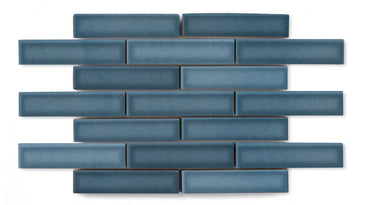 1x4 Half Offset Sheeted Original Ceramic Mosaic Tile in Nautical Gloss