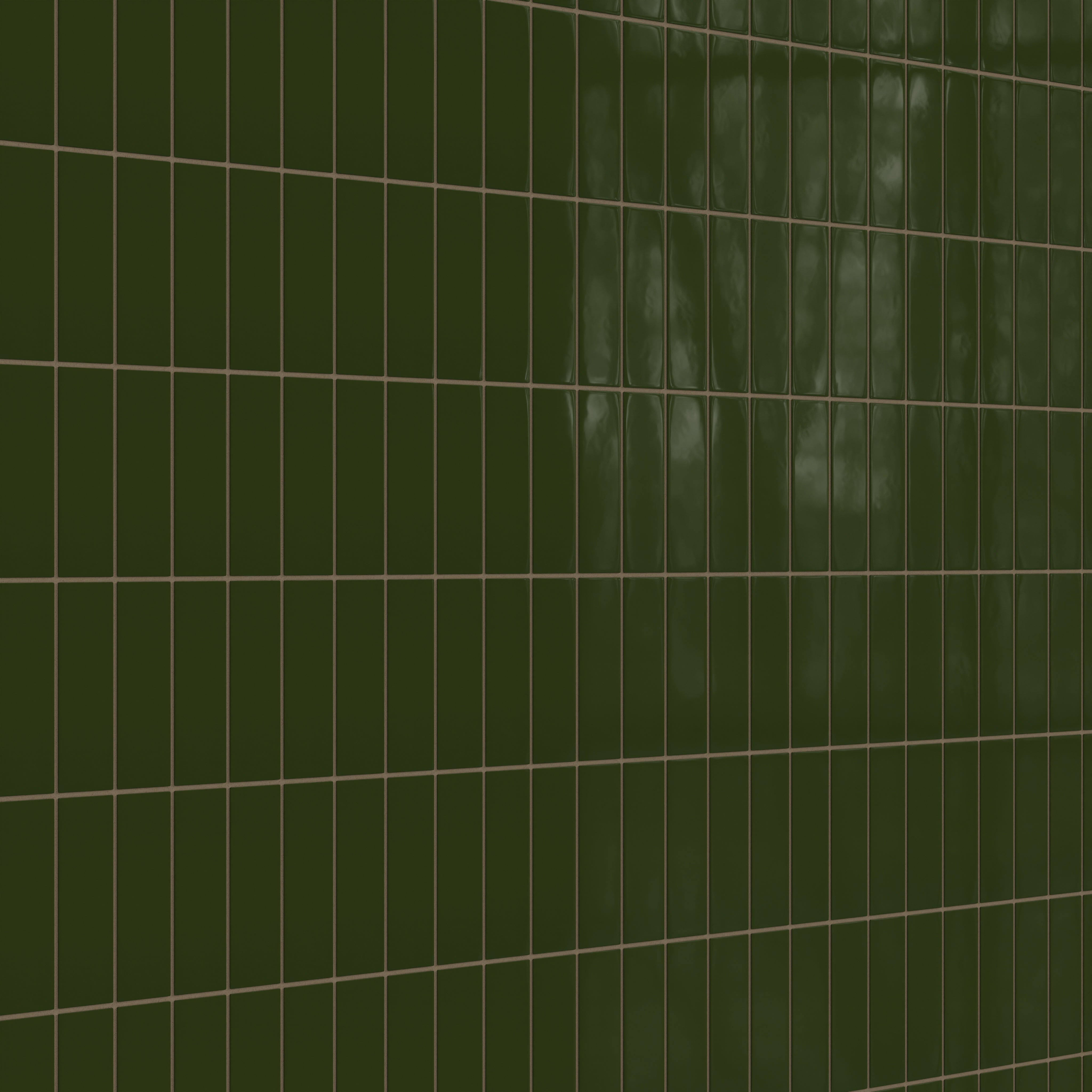 2x6 Natural Press Ceramic Tile in Green Apatite Gloss