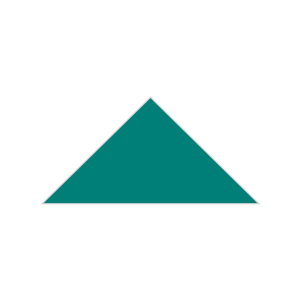 6" Triangle Original Ceramic Tile in Bora Bora Matte