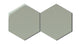 8" Hexagon Natural Press Ceramic Tile in Terre Verte Gloss