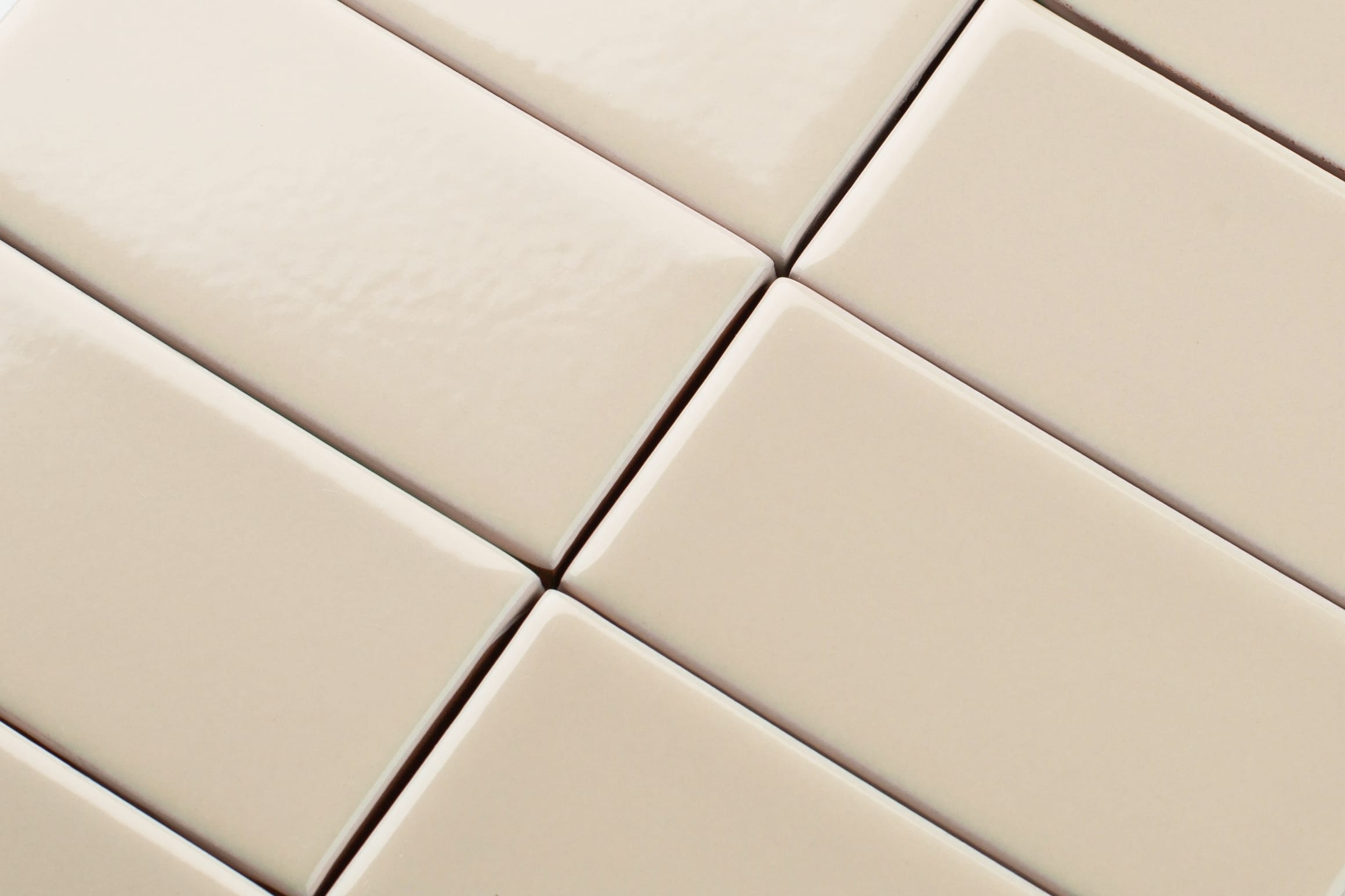 3x3 Straight Set Sheeted Original Ceramic Mosaic Tile in Tumbleweed Gloss