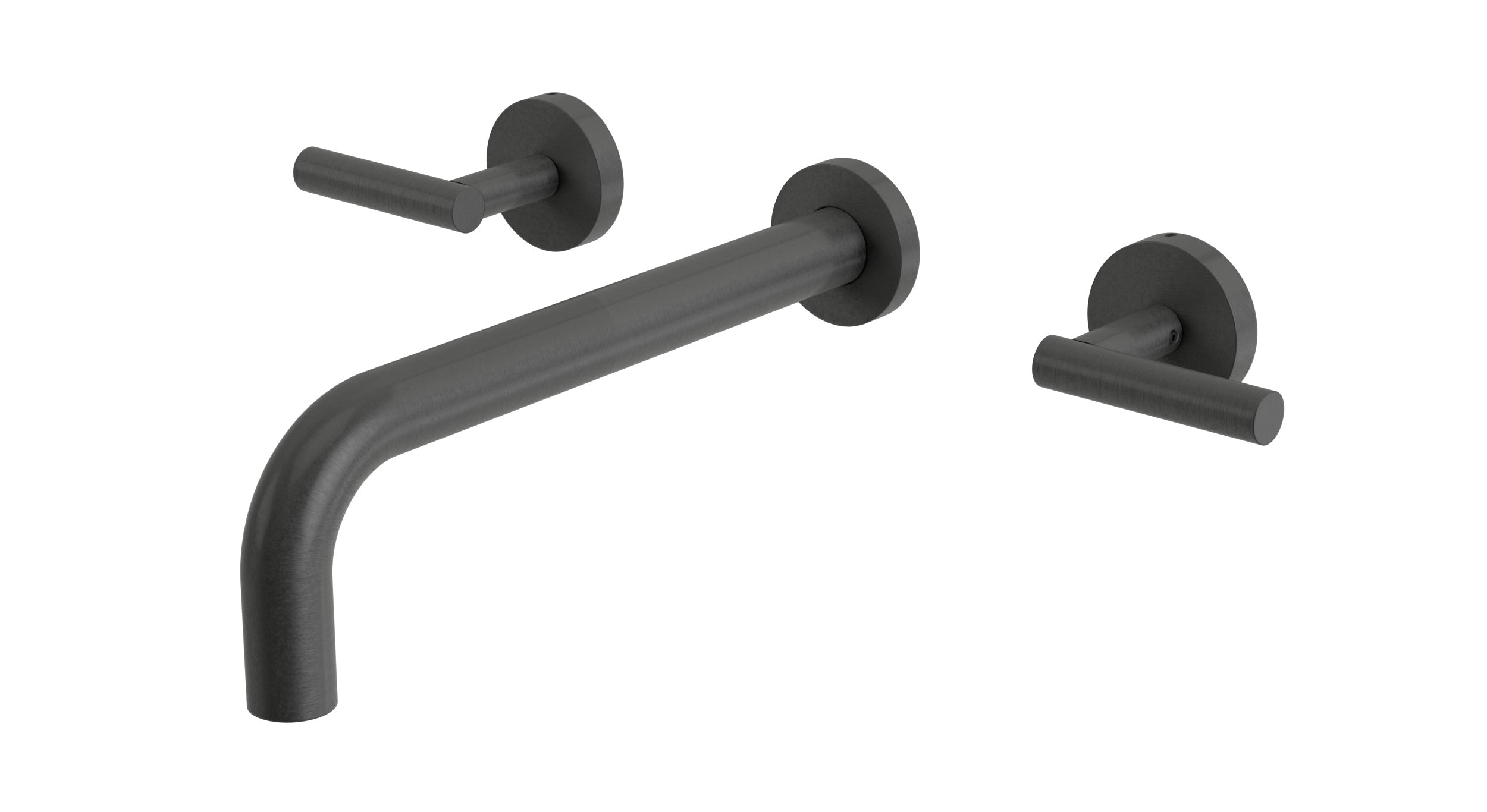 Contour Two Handle Wall Mount 10" Lavatory Faucet with Soft Lever Handles