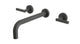 Contour Two Handle Wall Mount 10" Lavatory Faucet with Soft Lever Handles in Blackened Nickel