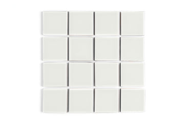 3x3 Straight Set Sheeted Original Ceramic Mosaic Tile in Limewash Gloss
