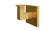 Flatiron Square Robe Hook in French Brass