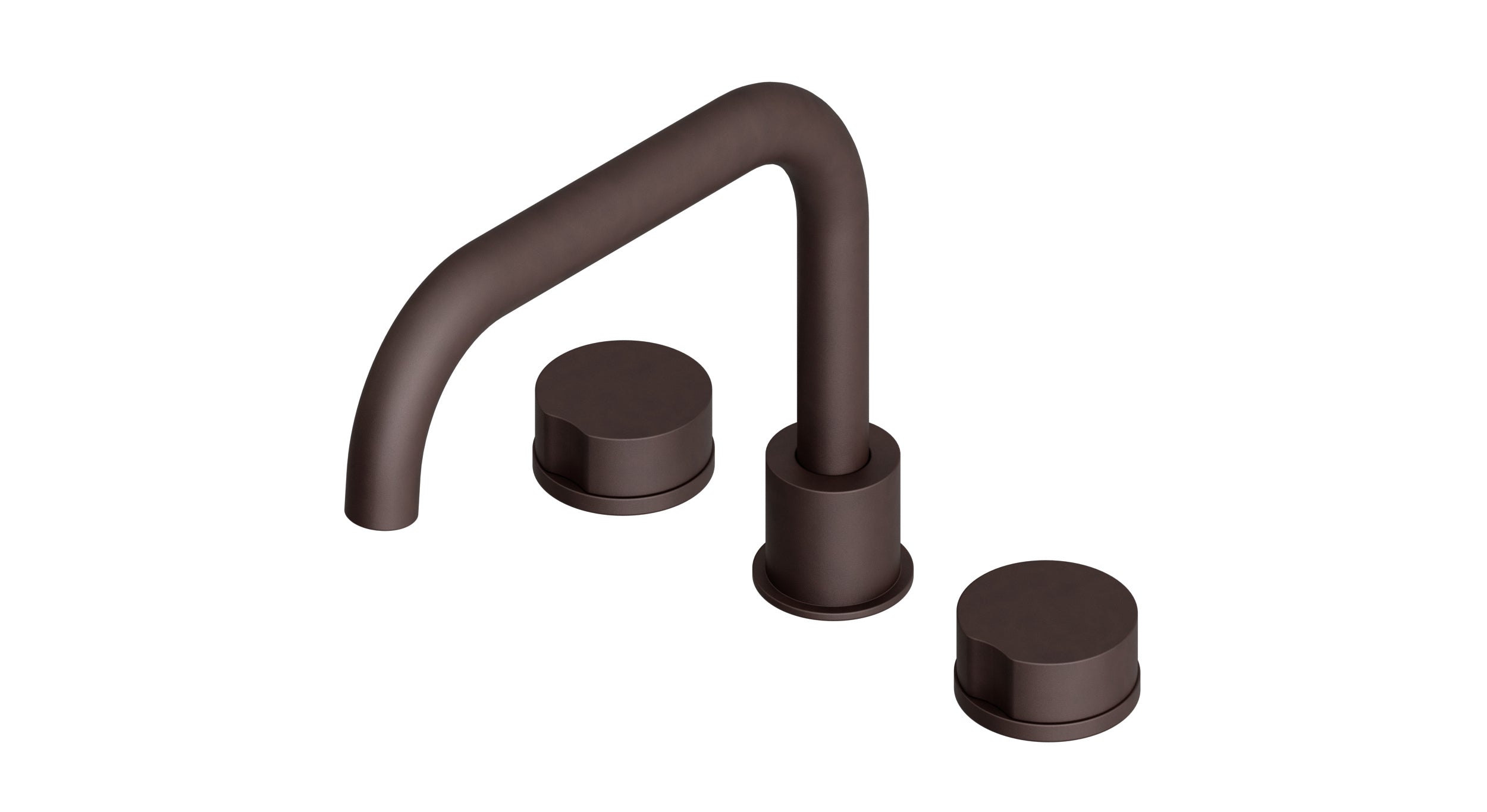 Foundry Two Handle Deck Mount Squaretop Bath Trim with Barrel Knob Handles in Architectural Copper