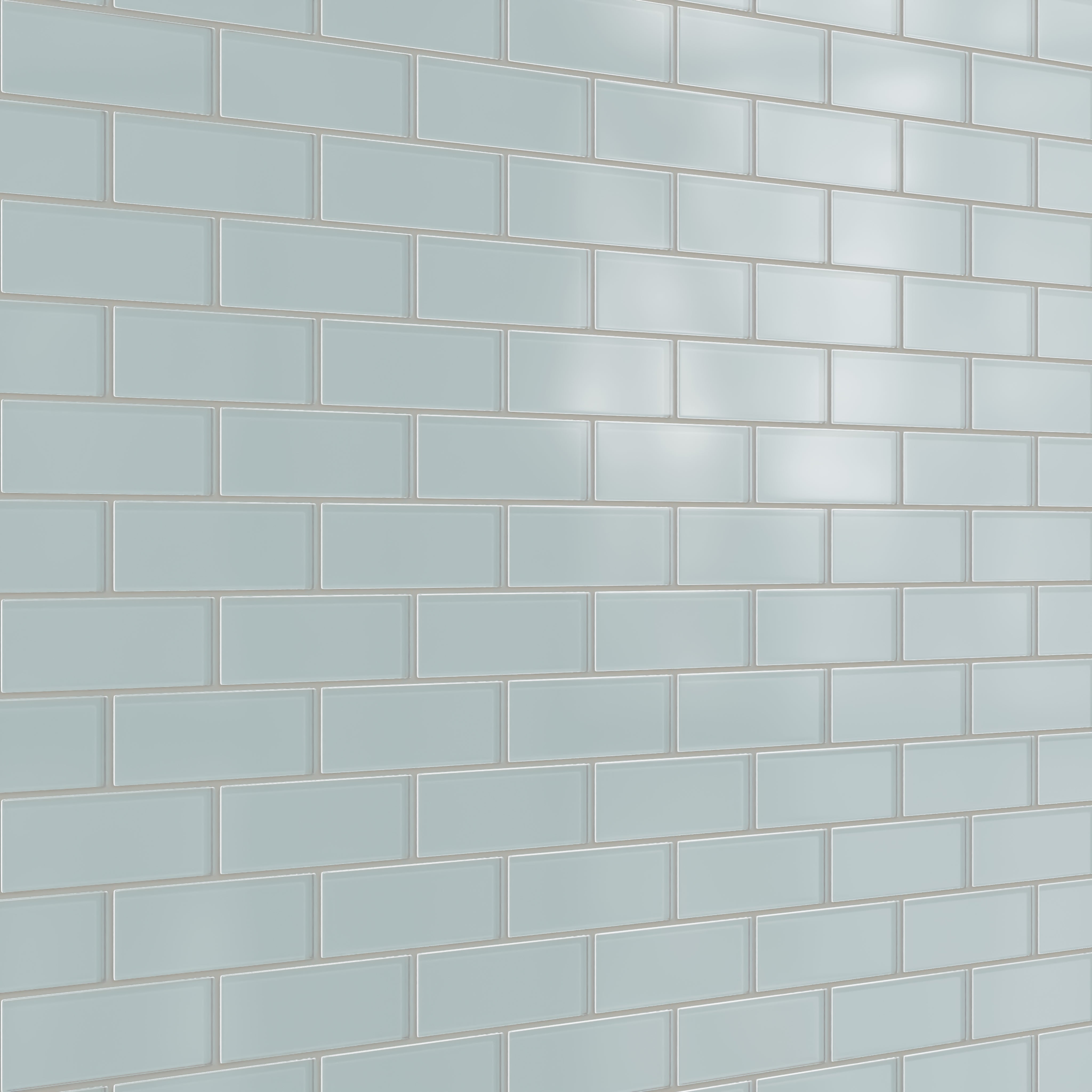 2x6 Glass Tile in Great Blue Heron Matte