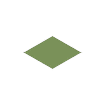 Large Diamond Original Ceramic Tile in Kelp Matte