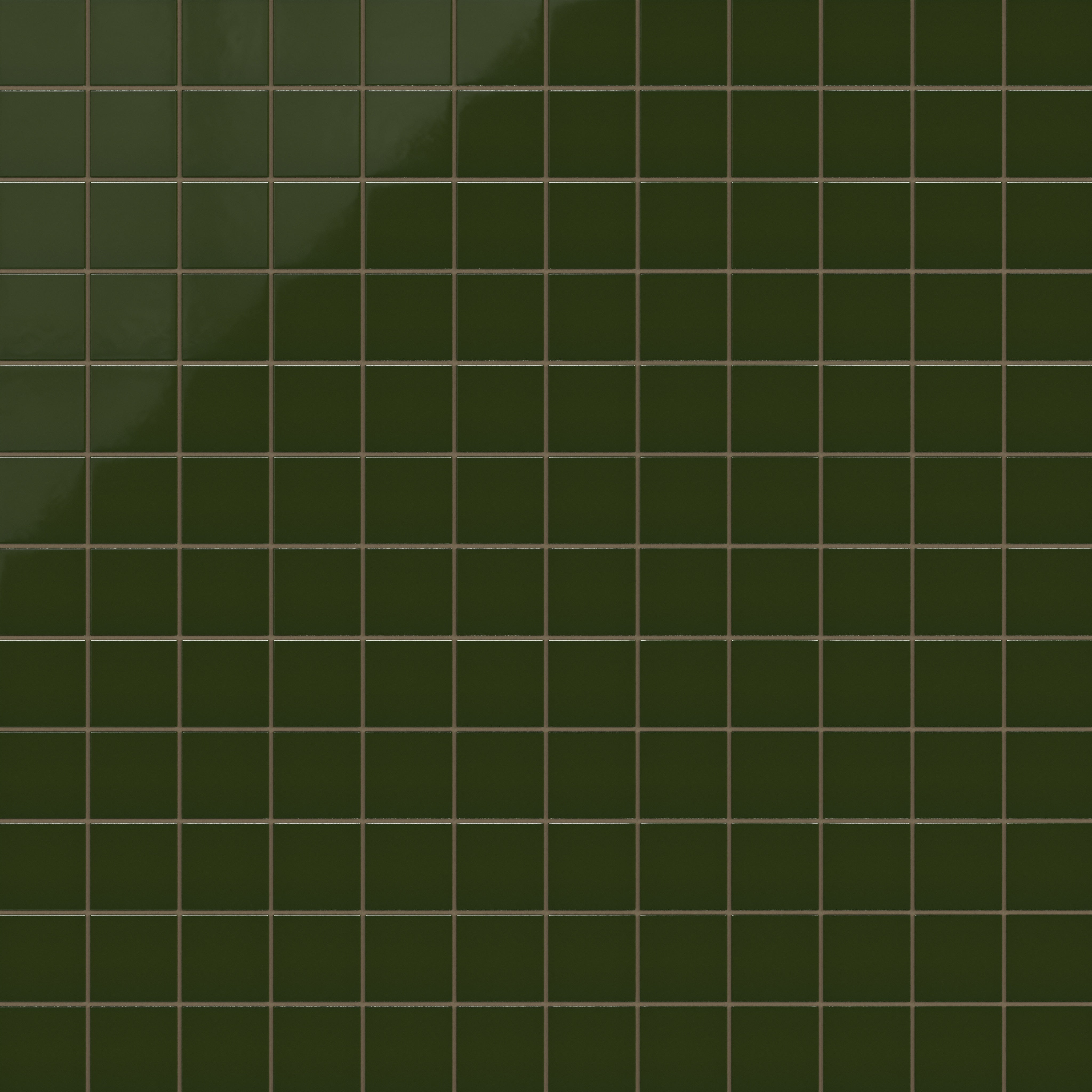 3x3 Straight Set Sheeted Natural Press Ceramic Mosaic Tile in Green Apatite Gloss