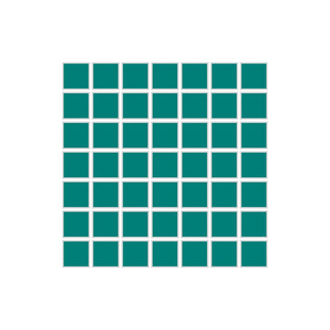 1x1 Straight Set Sheeted Original Ceramic Mosaic Tile in Bora Bora Matte