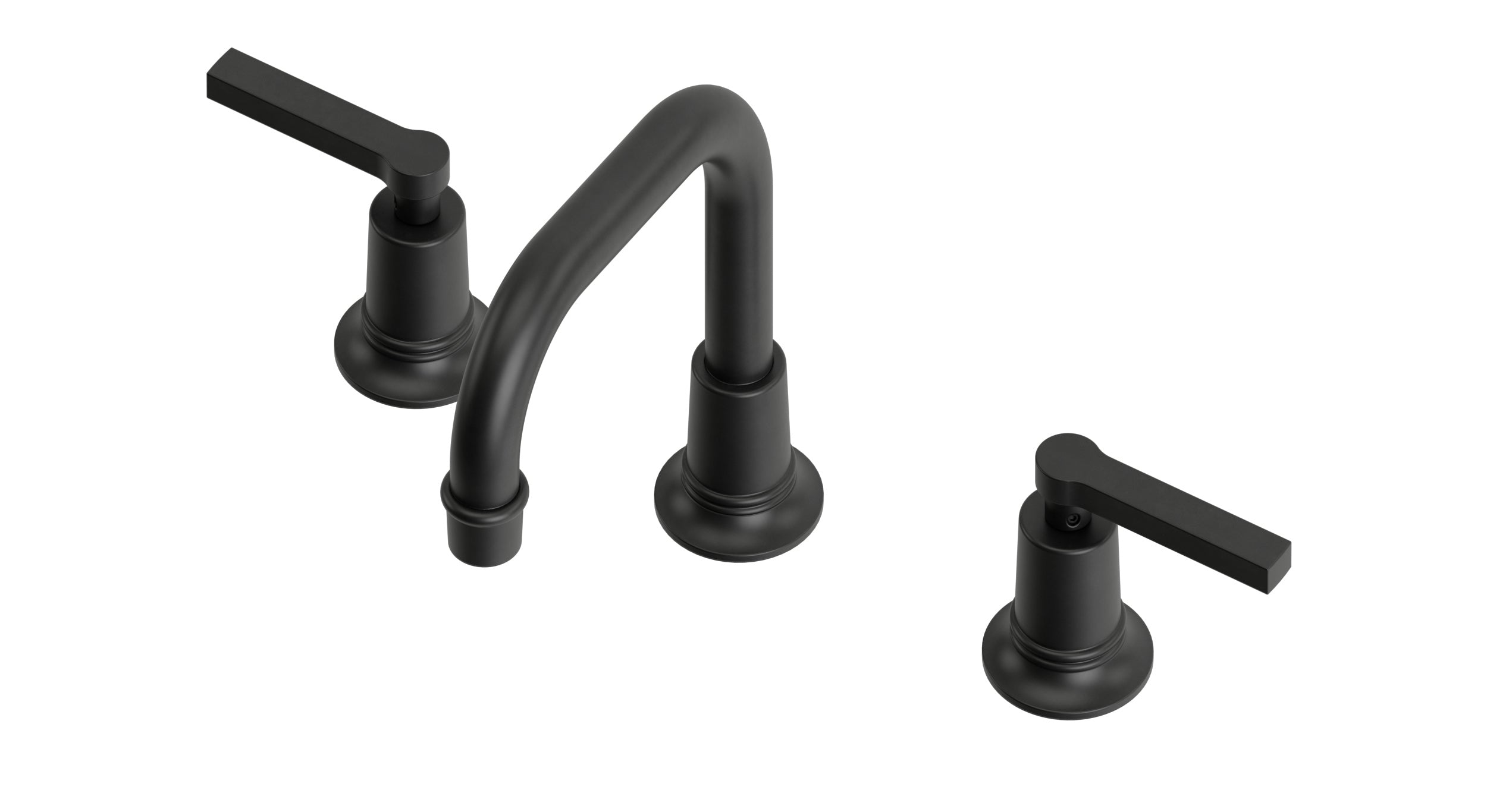Emerson Two Handle Deck Mount Squaretop Lavatory Faucet with Classic Lever Handles in Oil Rubbed Bronze