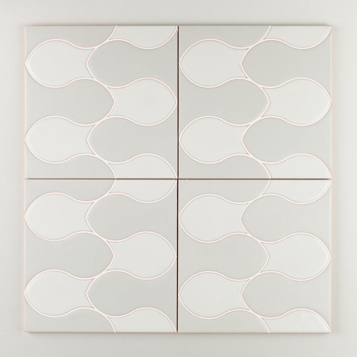 Brook Neutral Motif 8x8 Handpainted Tile