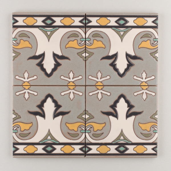 6x6 Handpainted Tile Old California #7 in Neutral Motif