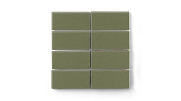 2x4 Straight Set Sheeted Original Ceramic Mosaic Tile in Peabody Gloss