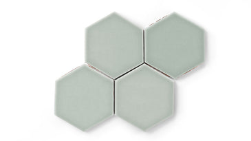 6" Hexagon Original Ceramic Tile in Overcast Gloss