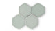 6" Hexagon Original Ceramic Tile in Overcast Gloss