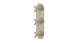 Contour Three Handle Wall Mount Shower Trim with Soft Cross Handles in Satin Nickel