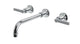 Emerson Two Handle Wall Mount 10" Lavatory Faucet with Classic Lever Handles in Polished Chrome