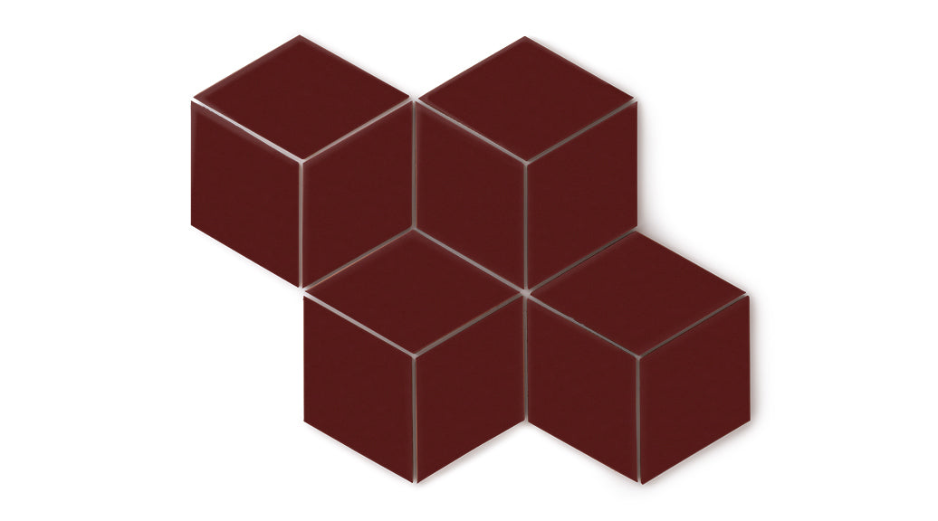 Large Diamond Original Ceramic Tile in Vintage Leather Matte
