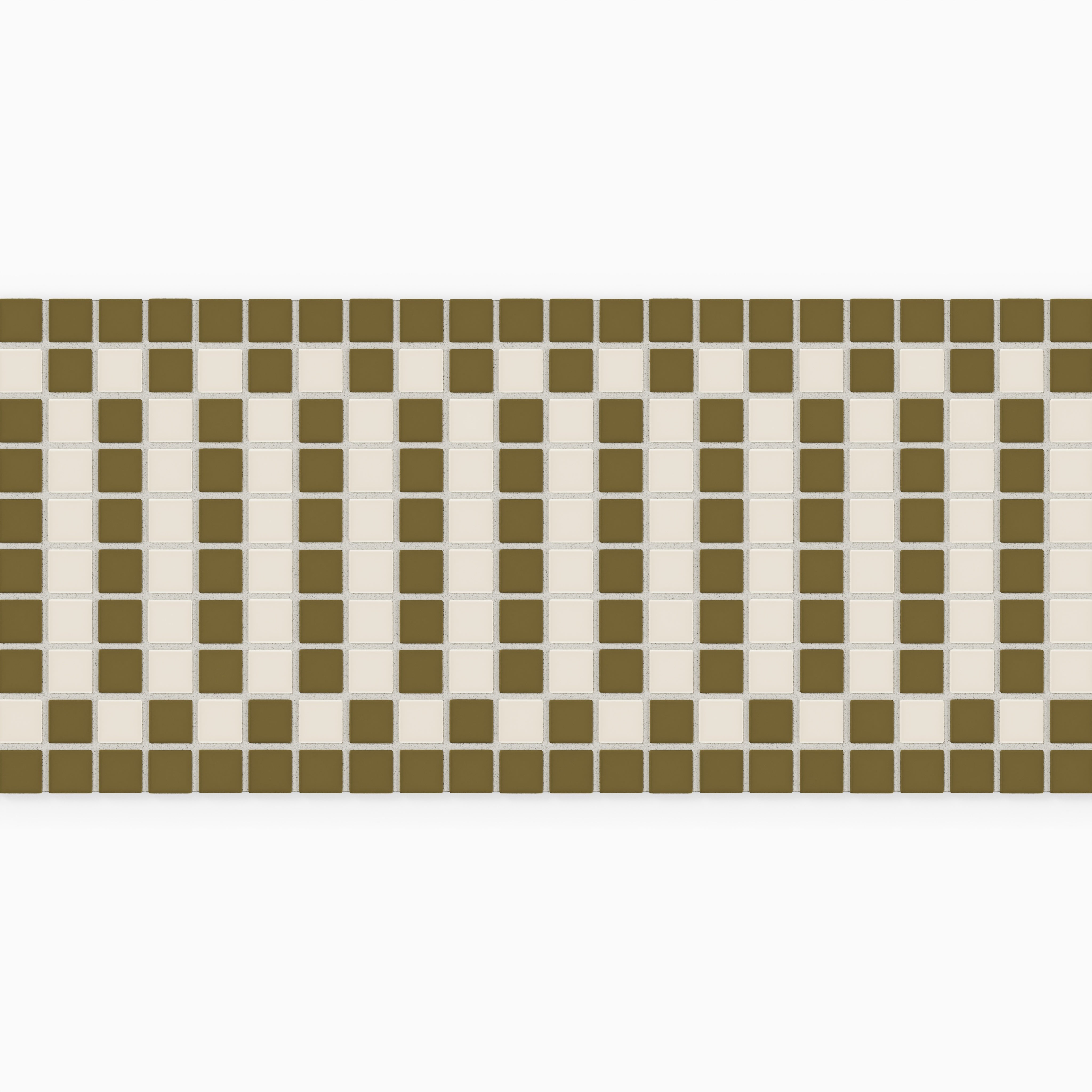 1x1 Ribbon Border Sheeted Original Ceramic Tile in Sable Matte