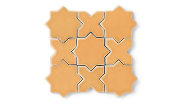 Mini Star & Cross Original Ceramic Tile in Koi Gloss