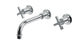Emerson Two Handle Wall Mount 8.25" Lavatory Faucet with Classic Cross Handles in Polished Chrome