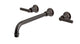 Emerson Two Handle Wall Mount 12" Lavatory Faucet with Classic Lever Handles in Antique Bronze