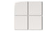 4x4 Natural Press Ceramic Tile in Flake White Gloss