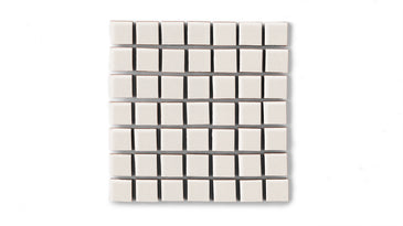 1x1 Straight Set Sheeted Original Ceramic Mosaic Tile in Feldspar Matte