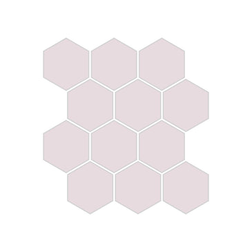 2" Hexagon Sheeted Original Ceramic Mosaic Tile in Evening Glow Matte