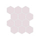 2" Hexagon Sheeted Original Ceramic Mosaic Tile in Evening Glow Matte
