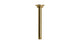 Emerson 8" Straight Shower Arm with Flange in Uncoated Polished Brass