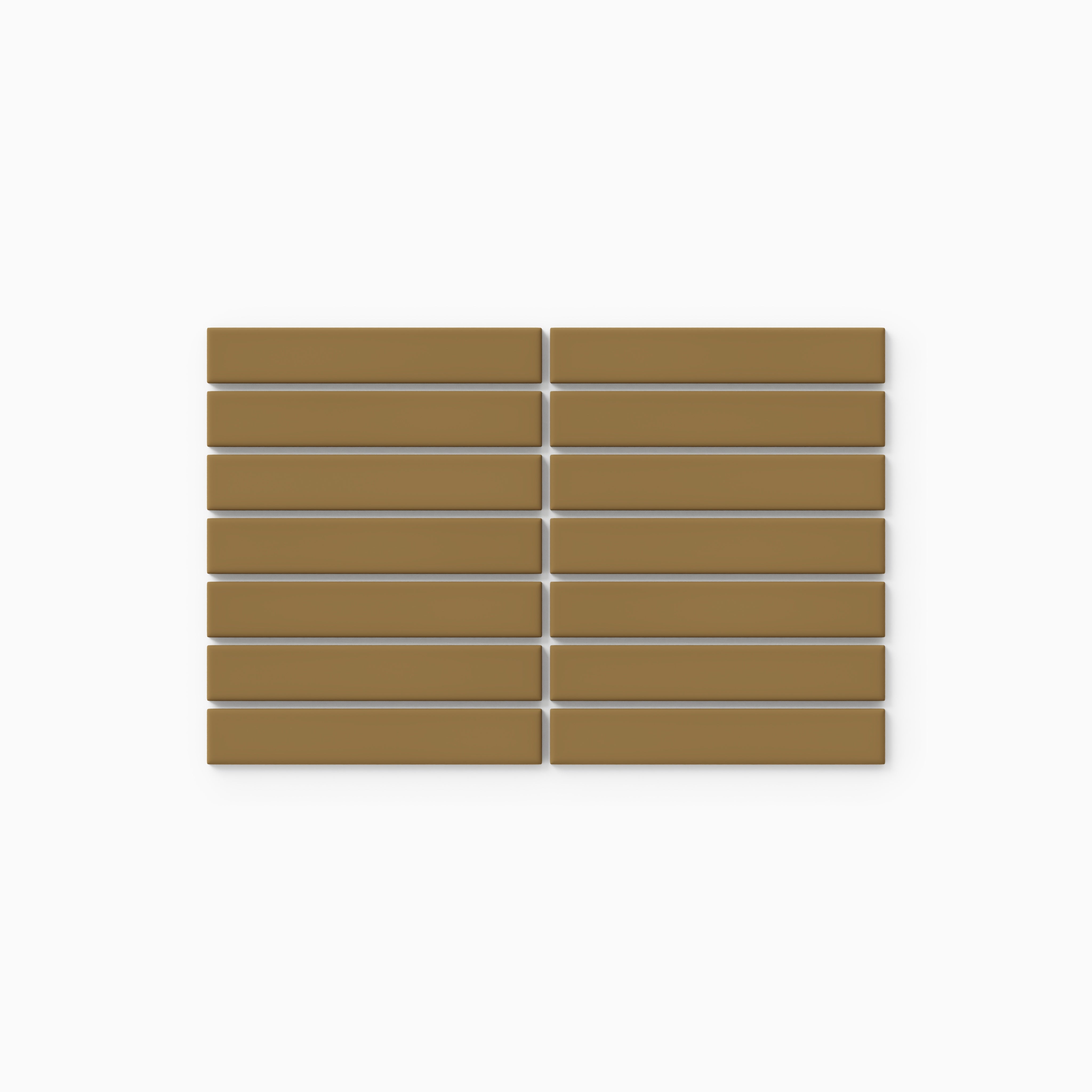 1x6 Straight Set Sheeted Original Ceramic Mosaic Tile in Chaparral Matte
