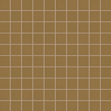2x2 Straight Set Sheeted Original Ceramic Mosaic Tile in Chaparral Matte